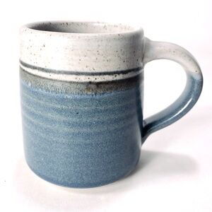 Emerson Creek Pottery Bedford, Virgina Studio Pottery Blue Striped Stonware Mug